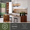 VAXCEL Berens 6L Matte Black Farmhouse Linear Chandelier Island Pendant Light Fixture Rattan Cane - 3 of 4