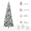 Aghana Digitals 9ft Slim Artificial Christmas Tree with Snow-Flocked Design, 1084 Realistic PVC - 3 of 4