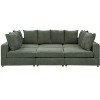 TiramisuBest Haven 6-Piece Modular Corduroy Sectional Sofa, Comfortable Green Upholstery for Modern Living Rooms and Open Spaces - 2 of 4