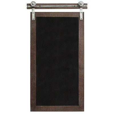 Stratton Home Decor Farmhouse Rustic Kitchen Wall Hanging Menu Chalkboard Sign w/ Natural Wood Frame For Chore Charts, Calendars, & Messages, Black