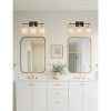 YANSUN 3-Light Vanity Light, Black and Gold Finish, Three-Hole Perforated Glass Shades, E26 Sockets, Non-Integrated Light Source - 3 of 4