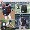 Baseball Bag for Youth & Adult Lightweight Softball Bat Bag with Shoe Compartment - 2 of 4