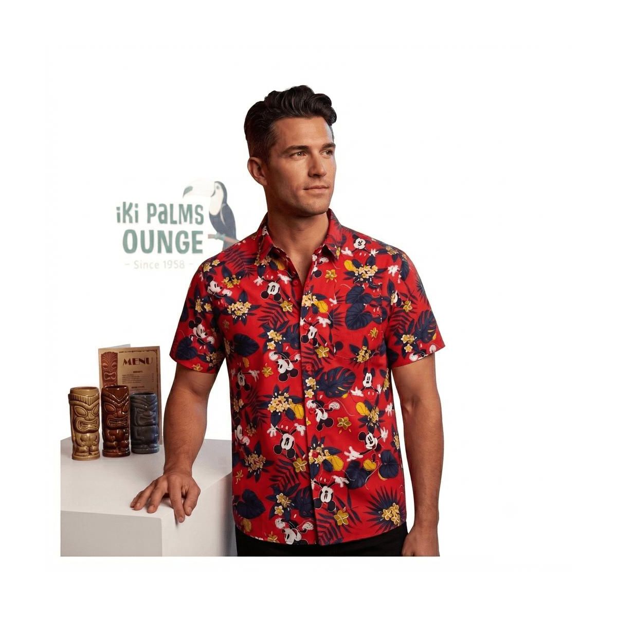 Mickey Mouse Floral Adult Casual Button Up Shirt - thumbnail 3