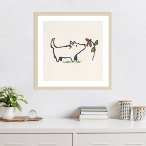 Amanti Art Mutt Dog Luv II by June Erica Vess Framed Wall Art Print - 1 of 4