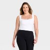 Women's Everyday Soft Feminine Square Neck Tank Top - All In Motion™ - 3 of 4