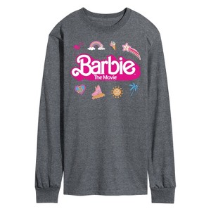 Men's - Barbie - Movie Logo Icons Long Sleeve Graphic T-Shirt - 1 of 4