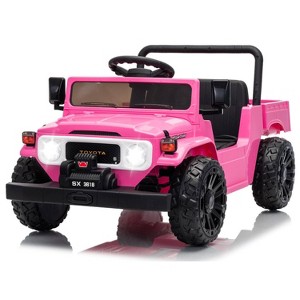 Jojoka 12V Licensed Toyota Ride-On Pickup Truck for Kids, Electric Vehicles with Remote Control, Suspension, Truck Bed - 1 of 4