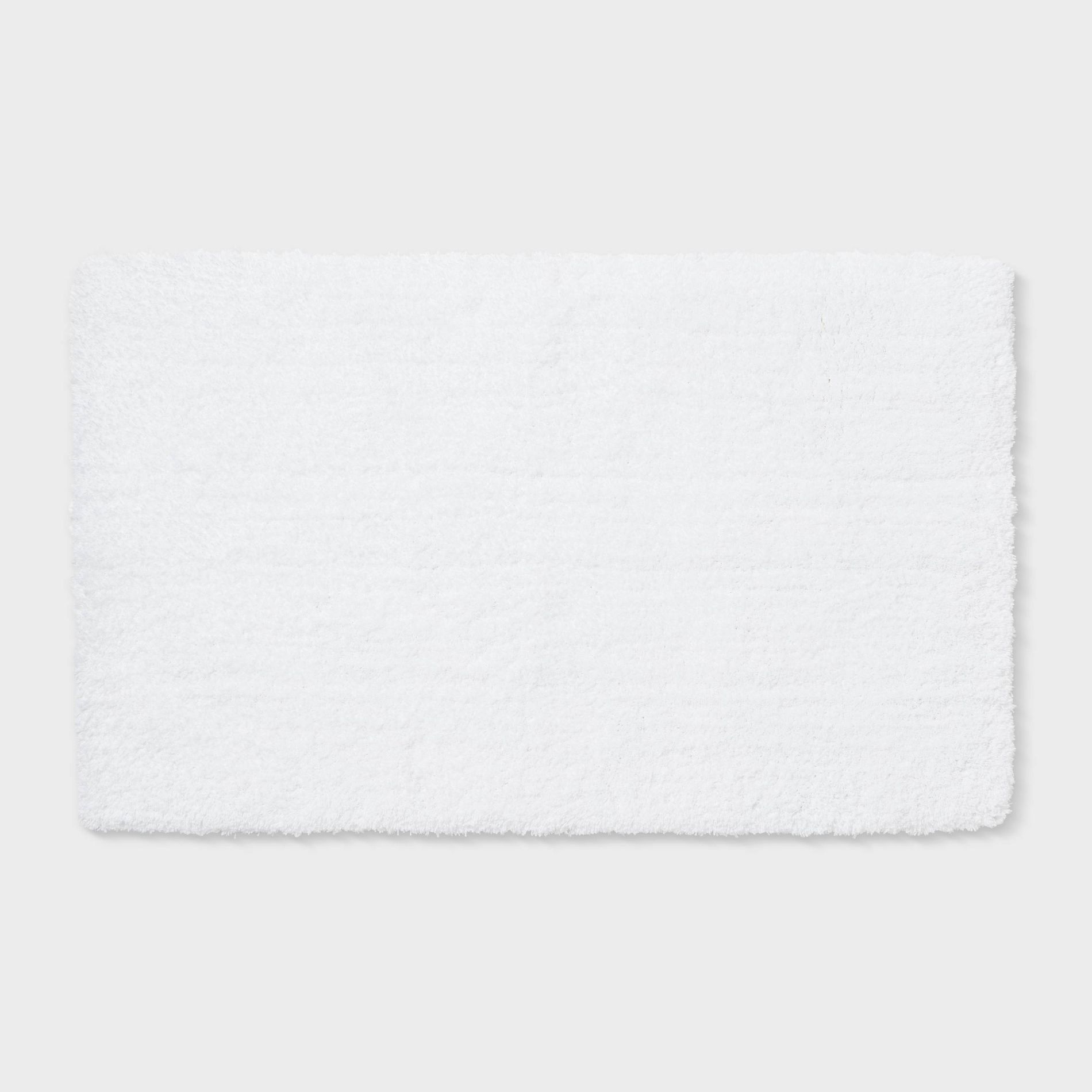 21"x34" Spa Plush Bath Rug White - Threshold™: Machine Washable, Tufted Polyester, Latex Backing
