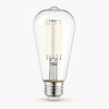 Globe Electric 1-Light Matte Black Outdoor Wall Sconce with Brass Accent and Clear Seeded Glass Shade: ETL Listed, Includes Mounting Hardware - 2 of 4