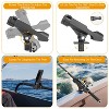 iMountek"360° Rotatable Fishing Rod Holder for Kayak & Boat, Adjustable Folding with Large Clamp Mount"Black - 4 of 4
