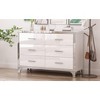Okak Elegant High Gloss 6-Drawer Bedroom Dressers with Metal Handle, Mirrored Storage Cabinet,Chest of Drawers for Living Room,Entryway - 2 of 4