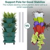 VECELO 5-Tier Vertical Garden Planter, Self Watering Stackable Planter with Wheels for Strawberries, Flowers, Vegetables, Set of 1/2 - 4 of 4