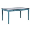 Vatros 6-Piece Vintage Dining Table Set with Storage Drawer, Blue - 3 of 4
