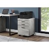 Monarch Specialties File Cabinet Rolling Mobile Storage Drawers Printer Stand Office Work Laminate Grey Contemporary Modern - 3 of 4