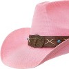 grinderPUNCH Western Outback Cowboy Hat Men's Women's Style Classic Straw Western Cowgirl Hat - 4 of 4