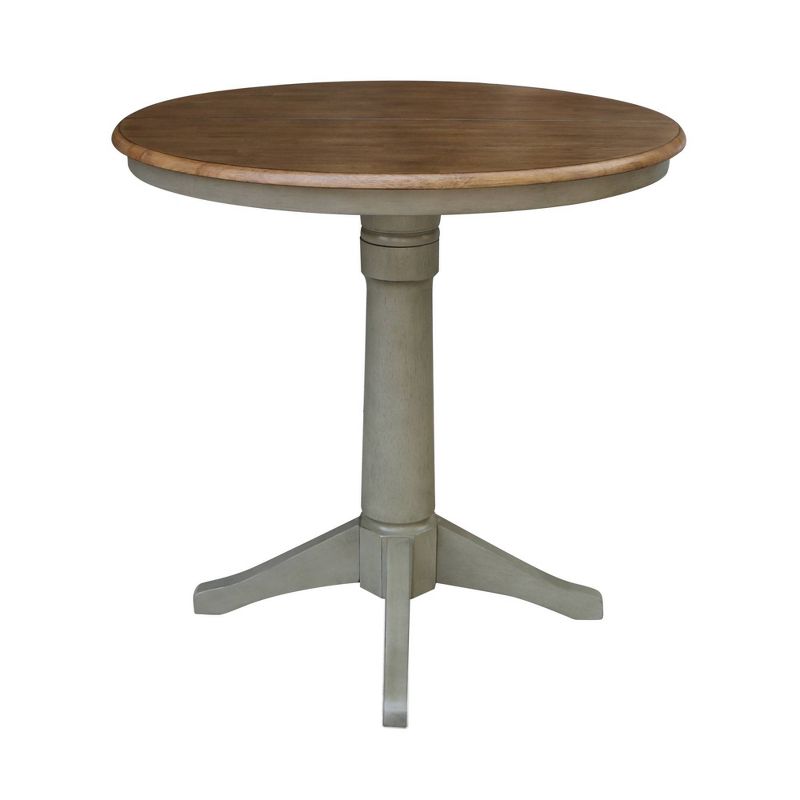 36" Magnolia Round Top Counter Height Dining Table with 12" Leaf - International Concepts, 4 of 10