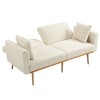 CAVINAS Loveseat Sofa with Metal Feet, Modern Convertible Sofa, Vintage Accent Sofa, Upholstered Sofa Couch for Living Room - 3 of 4