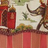 RLF Home Madhubala Glory Pattern "A " Elephant in Center Window Treatment Valance 3" Rod Pocket 50" x 16" Spice Red - 3 of 3