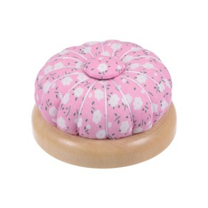 Unique Bargains Magnetic Wooden Base DIY Craft Sewing Needle Pin Cushion - 1 of 4