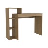 NicBex Rustic Writing Table Reading Desk with 3-Tier Side Shelf,Natural Oak Finish Home Office Desk for Study&Office,Home Workstation - 2 of 4