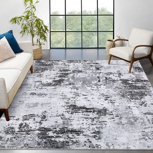 Large Area Rug 10x13 Modern Abstract Carpet Easy Cleaning Stain Resistant Indoor Carpet With Non-Slip Backing Soft Carpet For Nursery Apartment - 1 of 4