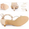 Perphy Women's Sandal Strappy Kitten Heel Lace Up Outreet Prom Shoes - 3 of 3
