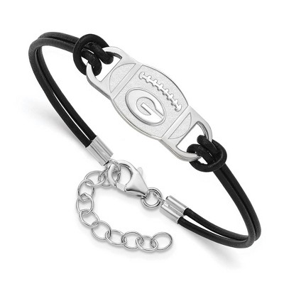 Black Bow Jewelry Sterling Silver Georgia Bulldogs NCAA charm Bracelet 7 Inch