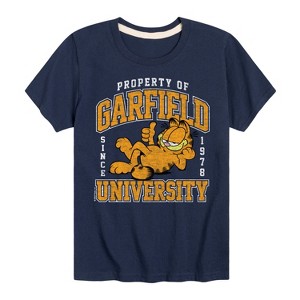 Boys' - Garfield - Varsity Short Sleeve Graphic T-Shirt - 1 of 4