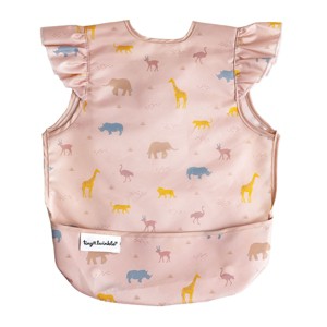 Tiny Twinkle Mess-Proof and Waterproof Baby Bib/Apron with Ruffled Shoulder, Machine Washable and BPA-Free - 1 of 4
