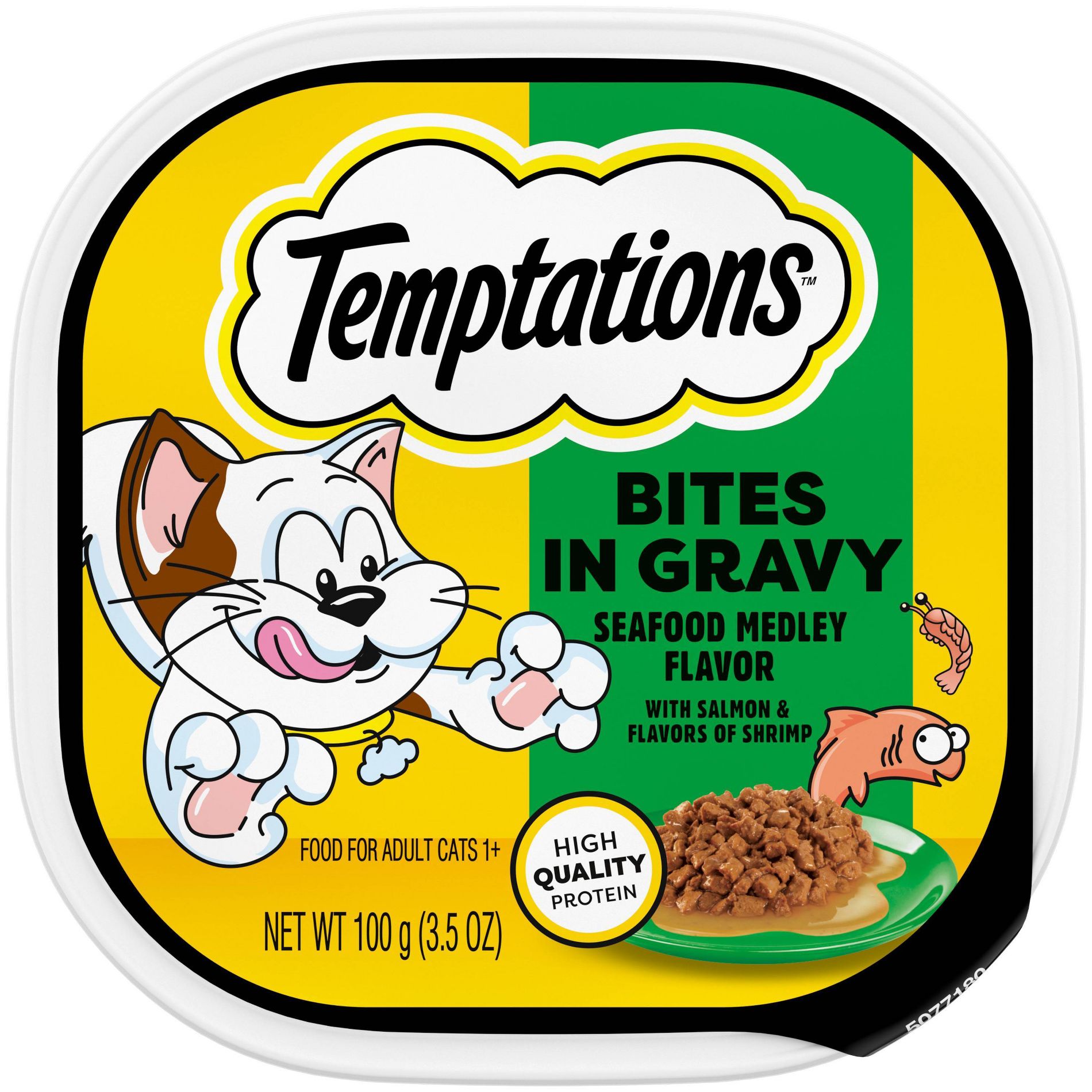 Temptations Bites in Gravy Shrimp, Salmon and Seafood Flavor Wet Cat Food - 3.5oz