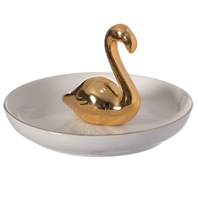 Uniquewise Jewelry Holder with Decorative Trinket Dish Organizer for Rings Earrings Bracelets and Necklaces - Ideal Gift for Christmas Birthdays