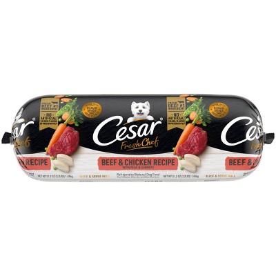 Cesar Fresh Chef Chicken, Carrot, Pea, Vegetable, Beef and Red Meat Flavor Adult Refrigerated Wet Dog Food - 3.2lbs