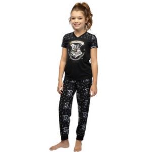 Harry Potter Hermione Hogwarts Crest Athletic Jogger Pajama 2pc Set - 1 of 4