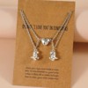 Dinosaur Couple Necklace Set - Matching Heart Pendant, Adjustable Chain, Gift for Valentine's/Birthday - 4 of 4