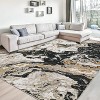 Acekool 5x7 Abstract Washable Rug – Soft Marble Design for Living Room, Bedroom & High-Traffic Areas - 2 of 4