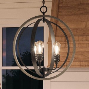 Urban Ambiance Luxury Vintage Chandelier,  24"H x 21-1/4"W,  Charcoal Finish, UHP2212 - 1 of 4