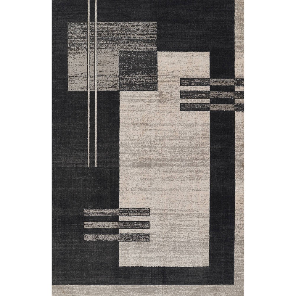 Photos - Area Rug Momeni 7'9"x9'10" Edition Form Machine Loomed  Charcoal Gray 