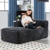 37.5'' Chenille Minimalist Loveseat Sofa with Sleeper and Ergonomic Deep Seat - 3 of 4