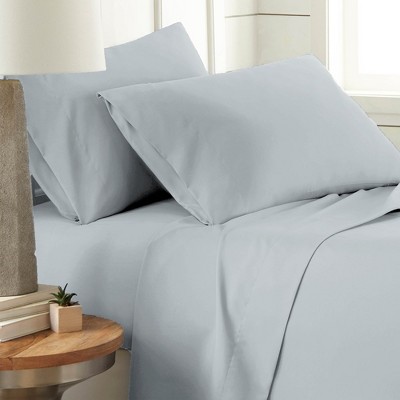 Sky Blue California King Deep Pocket Microfiber Sheet Set