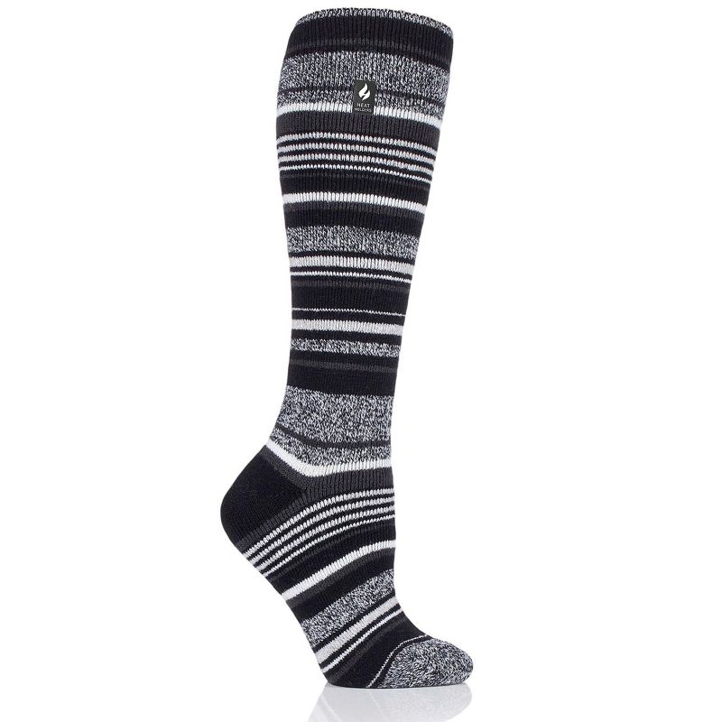 Heat Holder Women's Mahonia LITE Jacquard Stripe Long Socks| Warm + Soft, Hiking, Cabin, Cozy at Home Socks | 5X Warmer Than Cotton Socks, 1 of 3