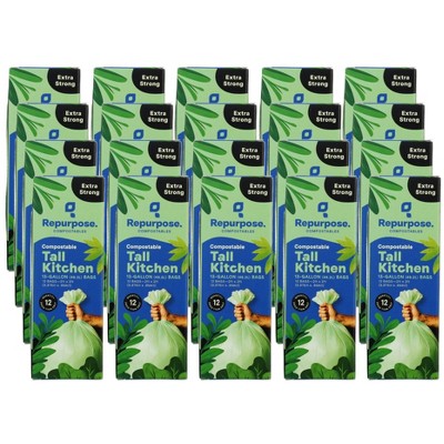 Repurpose Tall Kitchen 13 Gallon Bags - Case of 20/12 ct