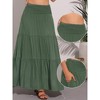 INSPIRE CHIC Women's Summer Casual Elastic High Waist Boho Maxi Skirt - 2 of 4