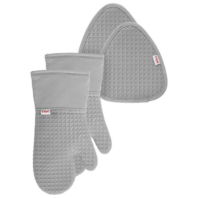 T-fal 4-Pack Waffle Oven Mitt & Pot Holder Set