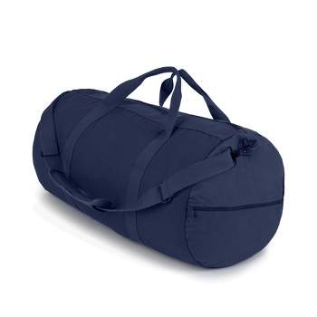 Bear & Bark Extremely Large Duffle Bag - Blue 56" X 22"-Inch - 348.8L - Canvas Military and Army Cargo Style Duffel Tote for Men and Women