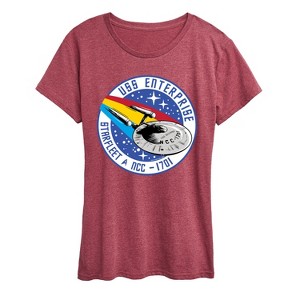 Women's - Star Trek - Enterprise Mission Patch Short Sleeve Graphic T-Shirt - 1 of 4