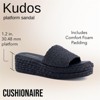 CUSHIONAIRE KUDOS Women’s Platform Sandals – Wedge Sandals for Women, Comfortable Slip-On Shoes, Dressy Summer Sandals with Cushioned Footbed - 4 of 4