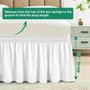 Wrap Around Bed Skirts, 22 Long Drop, White, Adjustable Elastic, Dust Ruffles, Easy Fit, Wrinkle Resistant, Silky Fabric, Machine Washable - 3 of 4