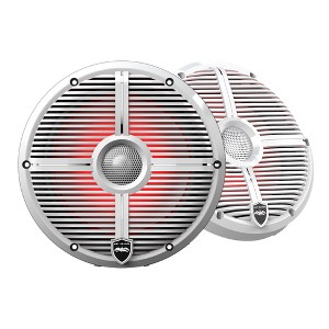 Wet Sounds REVO 8 XW-W V3 - Revolution Series 8" RGB LED Marine Coaxial Speakers with White XW Grilles, Pair - 1 of 4