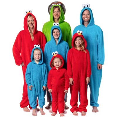 Sesame Street Character Union Suit Hooded 1 PC Pajama