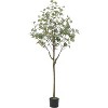 Artificial Eucalyptus Tree with Realistic Trunk and Lifelike Leaves, Potted Fake Tree for Home Décor - 2 of 4